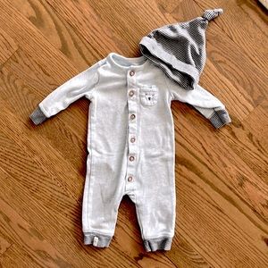 Carter’s Outfit and Hat - 3 Months